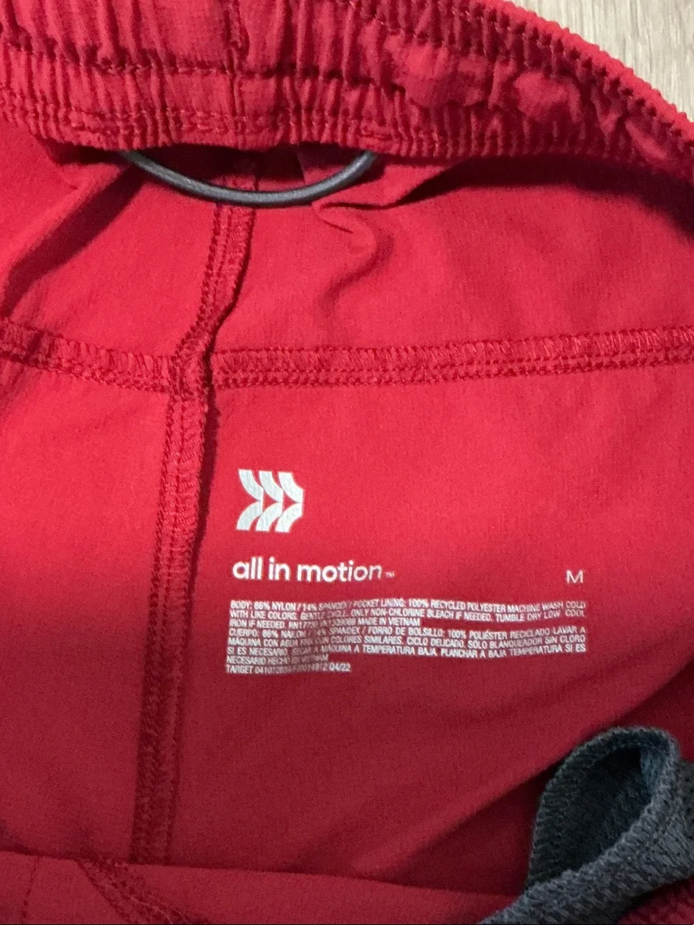 all in motion Red Men's Athletic Shorts with Zip Pockets